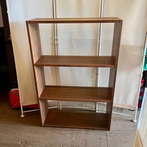 【武蔵小山店】MUJI 無印良品 スタッキングシェルフ スタッキングチェスト カスタマイズ 組み合わせ シェルフ 棚 チェスト ウォルナット 木製 ナチュラル ３段