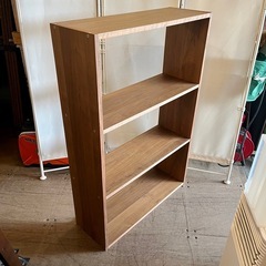 【武蔵小山店】MUJI 無印良品 スタッキングシェルフ スタッキングチェスト カスタマイズ 組み合わせ シェルフ 棚 チェスト ウォルナット 木製 ナチュラル ３段の画像