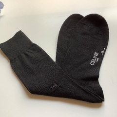 CELINE靴下　メンズ ビジネスソックス　ブラック25.0㎝　未使用の画像