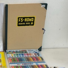 【未使用多め/セット】画用紙・スケッチブック・色鉛筆・マーカー・クレヨン・自由帳 まとめ／学童文具 美術 工作 お絵かき 家庭学習の画像