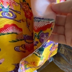 子供の晴れ着 紅型柄 七五三 お宮参りの画像