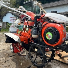 クボタ 管理機 各アタッチメント付き　ウネマスター TS750W 正逆転ロータリー ハンドル上下回転 耕運機 家庭菜園 最大6.2馬力 けいかるスタート 畝の達人 畝立て 畝上げ 培士 ごぼう 野菜　中耕 土上げ　宮崎　簡易始動動画ありの画像