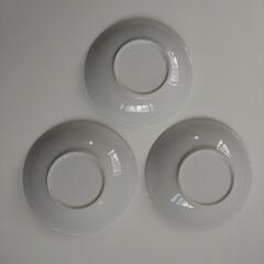 皿　カーネーション柄　カレー皿　絵皿　3枚　昭和レトロ　ビンテージの画像