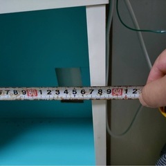 カラーボックス　高さ89cm幅43cm奥行30cm　ブルー系　穴ありの画像