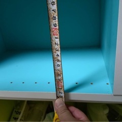 カラーボックス　高さ89cm幅43cm奥行30cm　ブルー系　穴ありの画像