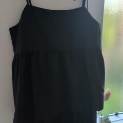 キャミ　ワイドパンツ　セットアップ　美品　LL　ブラックの画像