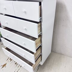  24832  5段取っ手付きチェスト幅80.5㎝    ◆大阪市内・東大阪市他 6,000円以上ご購入で無料配達いたします！◆ ※高槻・枚方方面◆西宮・尼崎方面◆生駒方面　それぞれ条件付き無料配送あり！            の画像
