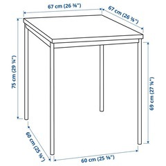 IKEA　テーブル, ブラック, 67x67 cmの画像