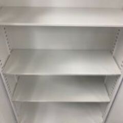 【美品】ALZ-H36 両開き書庫（ホワイト）鍵付き／スチールキャビネット【在庫1点限り】の画像