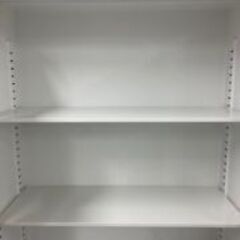 【美品】ALZ-H36 両開き書庫（ホワイト）鍵付き／スチールキャビネット【在庫1点限り】の画像