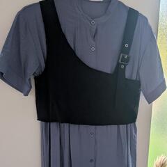 シャツワンピース　ビスチェ　2点セット　M　美品　の画像
