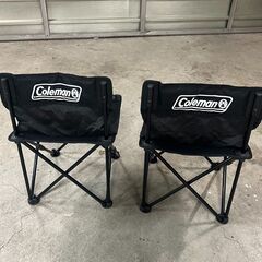 Coleman コンパクトクッションチェア ブラック 2脚セット キャンプ アウトドア の画像