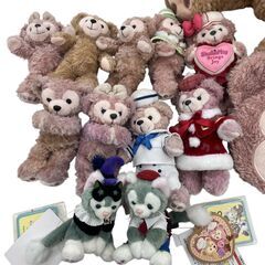 186000 現状品 Disney ディズー ぬいぐるみまとめ売り ダッフィー シェリーメイ ジェラトーニ ぬいぐるみ キーホルダー ポーチ 13点 まとめ売り [241212HM120155]の画像