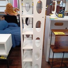 回転式　マルチラック　ホワイト　白　サイズ（約）幅34×奥34×高121　　■近隣配送無料 買取GO‼　栄和店の画像