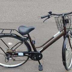 27インチ 🚲 中古 自転車 10,800円 🔁6段切替 🔑鍵新品 💡ライト付 新規防犯登録料コミ 911の画像