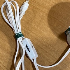 スイッチ付き 1.5m 電球とコードセット 電球土台はセラミックの画像