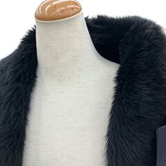 186000 現状品 Donna Karan New York ダナキャランニューヨーク ムートンコート ブラック [241204HM130222]の画像