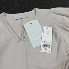 美品　CELFORD  ホールガーメントボリューム袖ワンピースの画像