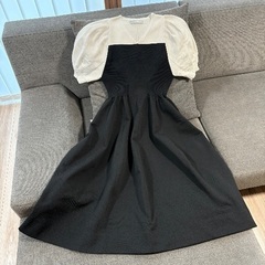 美品　CELFORD  ホールガーメントボリューム袖ワンピースの画像