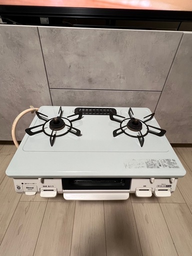 【8/26迄】ガステーブルコンロ パステルミント [都市ガス12・13A /左強火]