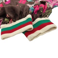 186005 現状品 GUCCI グッチ GUCCI リブラインパンツ シルク レディース [241002HM100280]の画像