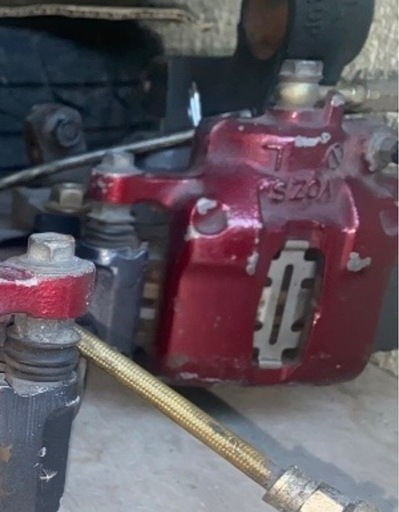 ホンダS2000用フロントキャリパー2個、メッシュホースです