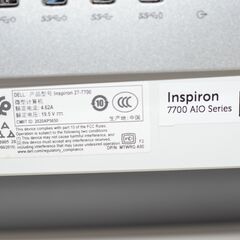 中古良品一体型パソコン DELL Inspiron 7700 Windows11+office 爆速SSD512GB+HDD1TB 高性能core i7-1165G7/メモリ16GB/27インチ/webカメラの画像