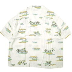 visvim ビズビム 24SS 日本製 COPA SHIRT S/S レーヨンオープンカラーシャツ 0124105011002 2 Off White ヴィズヴィム 半袖 開襟 アロハシャツ 定価71,500円 トップス【新古品】【中古】【visvim】の画像