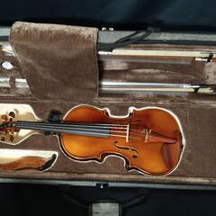 ９万円の付属品付き　新品バイオリン4/4　１ピース自然のトラ目メープル板＆オイルニースの画像