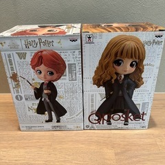 【新品未開封】ハリー・ポッター　ハーマイオニー＆ロン　フィギュア　qposket　の画像