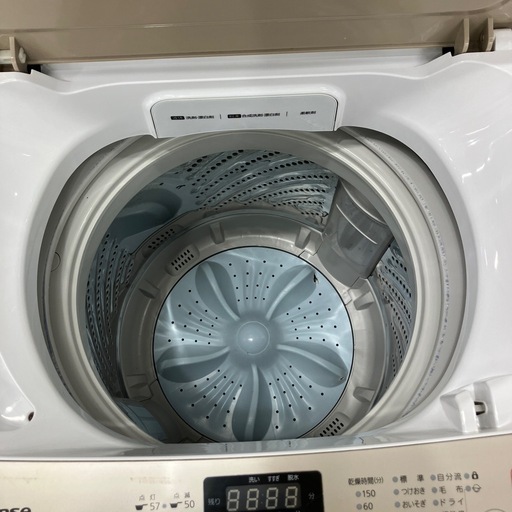 安心の6ヶ月間保証付き！Hisense 全自動洗濯機　7.5kg 2020年製【トレファク堺福田店】