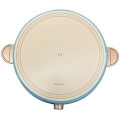 186000 現状品 IRISOHYAMA アイリスオーヤマ 調理器鍋セット IHLP-R14-AA  アッシュブルー リコパクッキングヒーター [250116HM090248]の画像
