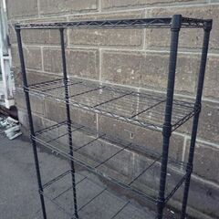 5段 メタルラック 幅84cm ブラック 収納棚 スチールラック 収納家具 札幌市東区 新道東店の画像