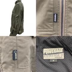 186000 現状品 POWERAGE パワーエイジ ライダースジャケット M カーキ ナイロン/牛革/ポリエステル メンズ [250325HM150450]の画像