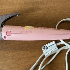 カールアイロン🎀 elims TESCOM TW552A マイナスイオン 2WAY スチームヘアアイロン 温度調整可能❗️ 薄ピンク 白 茶色　ヘアアイロンの画像