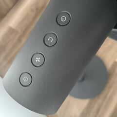 【バルミューダ】The GreenFan（ザ・グリーンファン） ダークグレー×ブラック Battery＆Dock（バッテリー＆ドック） 付きの画像