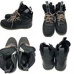 186001 現状品 NIKE ナイキ ショートブーツ ルナフォース1 ダックブーツ 805899-003  27.5 黒 メンズ [250415HM090166]の画像