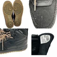 186001 現状品 NIKE ナイキ ショートブーツ ルナフォース1 ダックブーツ 805899-003  27.5 黒 メンズ [250415HM090166]の画像