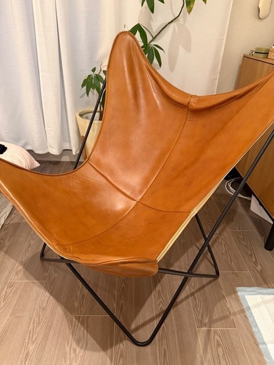 【最終価格27日まで出品】CUERO BKF 好きな方に 革製バタフライチェア