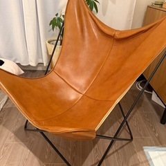 CUERO BKF 好きな方に 革製バタフライチェアの画像