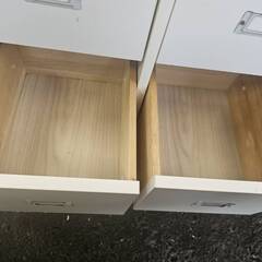 リサイクルショップどりーむ荒田店 No4404　ワゴンラック　３段収納　ホワイトの画像