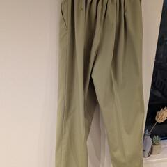 センターラインパンツ　ベルト付　黄緑　Ｌ　美品の画像