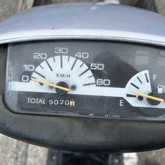 スズキ　レッツⅡ　2スト　希少　CA1KA 規制前　原付　スクーター 50cc キャブ車 走行5070Km前後カゴ付き　宮崎　簡易始動動画ありの画像