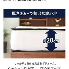アイリスプラザ 高密度ポケットコイルマットレス セミダブルの画像