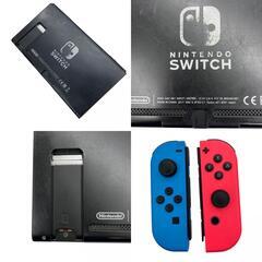 186000 ジャンク品 任天堂 ／ Nintendo ニンテンドー Nintendo Switch NINTENDO SWITCH HAC-001  ネオンブルー　ネオンレッド 付属品付き 本体 [250331HM120004]の画像