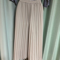 1443.GU 白のプリーツロングスカート☆の画像