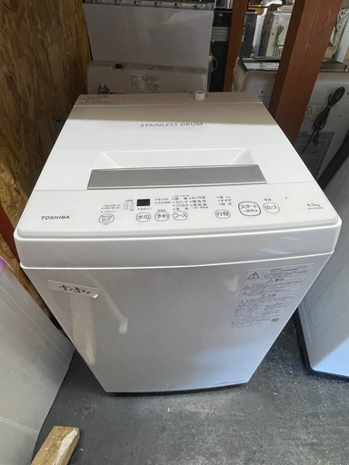 【中古】¥11,800 東芝4.5k洗濯機　2021年製【IH62】