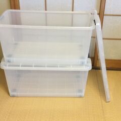 アヤハディオ製　キャスター付き収納ケース（７４×４０×高さ３５）×４個　バラ売り可能の画像