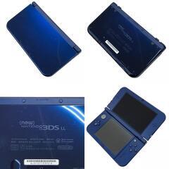 186000 現状品 任天堂 ／ Nintendo ニンテンドー ニンテンドー3DS new Nintendo3DS LL RED-001  メタリックブルー 箱入り 説明書付き [250520HM170197]の画像