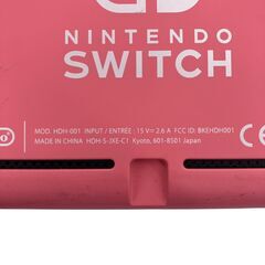 186000 現状品 Nintendo 任天堂 ニンテンドウ Switch Lite HDH-001  ピンク [250422HM140210]の画像